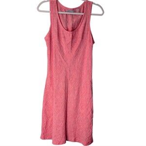 Horny Toad Linen Tank Pink Coral Sleeveless Summer Sun Dress Pockets size Medium